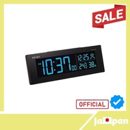 【Direct From Japan】Seiko Clock Alarm Clock Electric Wave Digital AC Type Color LCD Series C3 Black DL305K SEIKO Body size: 7.3 x 22.2 x 4.4cm