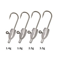 New model 1.4 1.8g 2.5g 3.5g micro jig head hook lure fishing jig head hook micro jig head hook