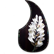 Self-Adhesive Rosewood Guitar Pickguard Inlaid Abalone Flower for Martin D-45