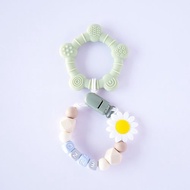 enzo 向日葵 珊瑚綠海龜固齒器 / 客製化奶嘴鏈