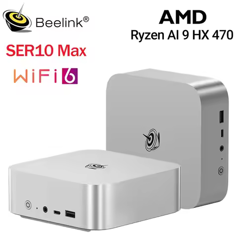 Beelink SER10 Max Ryzen AI 9 HX 470 Powerful AI PC Windows 11 Pro 2*DDR5 2*M.2 2280 SSD Open Claw Mi