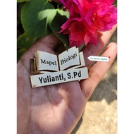 Titanium Brooch Titanium name brooch custom name code BG777