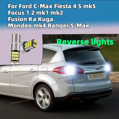 1156 Canbus 8200LM LED Car Reverse Lights For Ford C-Max Fiesta 4 5 mk5 Focus 1 2 mk1 mk2 Fusion Ka 