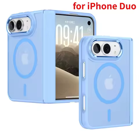 High Quality Translucent Matte Magnetic Case for iPhone Duo, Suitable for Magsafe Double Layer Light