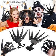 TIME 1Pc/Pair Halloween Articulated Fingers Scary Fake Fingers Skeleton Hand Cosplay Finger Glove Ho