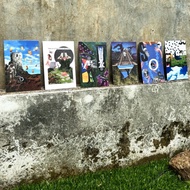 Collage art Postcard 4x6 ️ Pencil Writing Paper