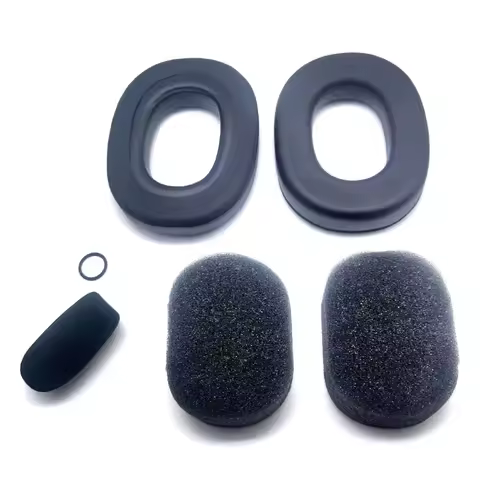Set Gel Ear Seals Ear Pads with Mic Foam Cover for David Clark H10 Series,ATH-50x,Rugged,ASA Telex 2