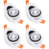 YgsTech 3 Inch Eyeball Gimbal Led Pencahayaan Tersembunyi Downlight Dimmable 5W 40W Setara Halogen L