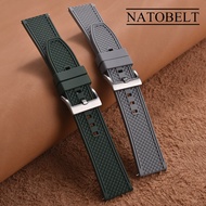 HAISCH Design FKM Fluoro Rubber Strap 18mm 20mm 22mm 24mm Quick Release Strap Soft Waterproof Sports