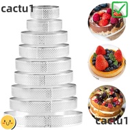 CACTU Tartlet Molds Stainless Steel Perforated DIY Circle Mould