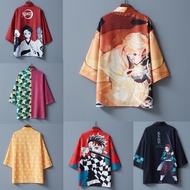 Demon Slayer Agatsuma Zenitsu Tomioka Giyuu Rengoku Kyoujurou Iguro Obanai Haori Kimono Yukata Cospl
