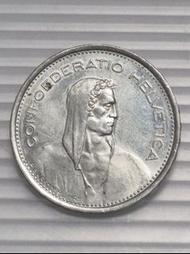 瑞士5法郎銀幣 1969年