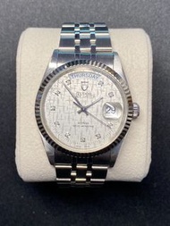 銀布面石Dateday Tudor 76214G-銀布紋條