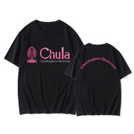 เสื้อยืด เสื้อจุฬาลงกรณ์มหาวิทยาลัย Chula เสื้อยืด cotton คอกลมแขนสั้น oversize เสื้อยืดโลโก้มหาวิทยาลัย พร้อมส่ง(S-5XL)