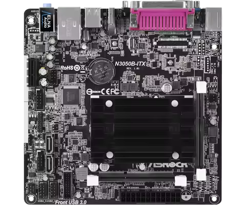 ASROCK N3050B-ITX Mini-ITX Motherboard DDR3 DDR3L 1600 16GB Intel Quad-Core Processor N3050 HDMI DVI
