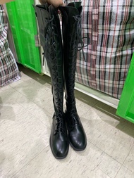 Size 39 long keen Leather boots 黑色過膝長靴