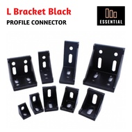 L Bracket Black Gusset Element Black 2020 2028 3030 3060 4040 4080 4545 4590 6060 8080 Angle Connect
