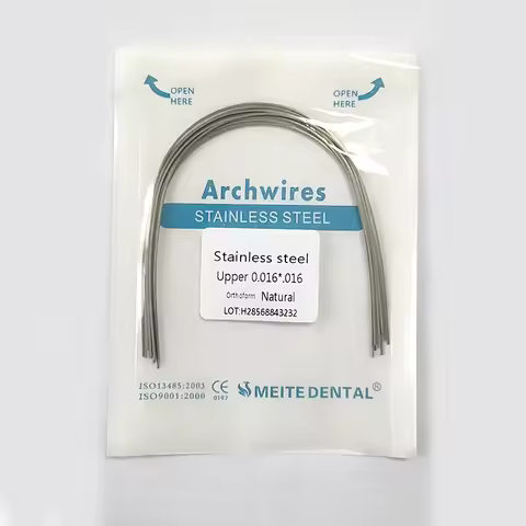 10pack/100pcs Stainless Steel Archwires Natural Form Rectangular Wires 16x16 - 21x25