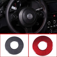 For Toyota 86 GT86 2012-2020 Car Steering Wheel Logo Trim Cover sticker Real Carbon Fiber Steering wheel protection acce