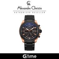 [Official Warranty] Alexandre Christie 6621MCBBRBA Men's Black Dial Stainless Steel Strap Watch