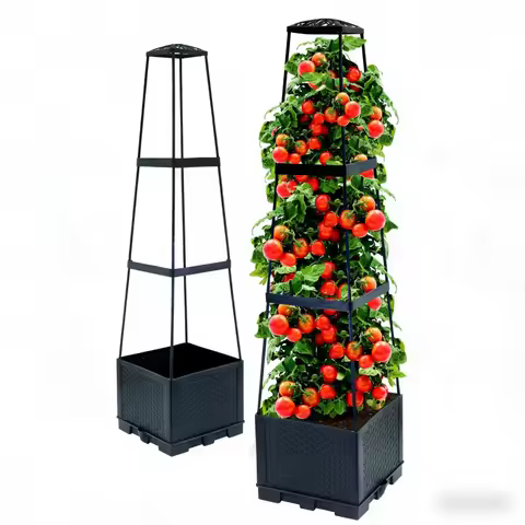 Self-watering Tomato Planting Box44.8Inch Climbing Frame Ladder Bracket for Climbing Plants, Special