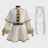 Frieren Beyond Journeys End อะนิเมะ Frieren คอสเพลย์เครื่องแต่งกายผ้าคลุมไหล่ชุดเสื้อคลุมวิกผมสีเทาห