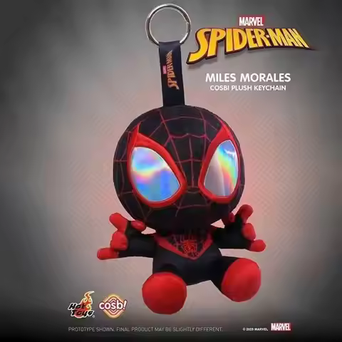 NEW In stock Original Hottoys Marvel Spider Man Cosbi Blind Box Plush Bag Pendant Kawaii Spider Man 