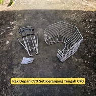 Honda C70 Middle Basket Full Set Front Rack C70 Front Snap Rack C70 Motorcycle Accessories