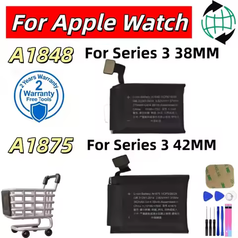 2026 New 100% Replacement Li-ion Battery For Apple Watch Series 3 iWatch S3 GPS LTE 38mm 42mm A1848 