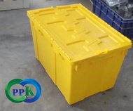 กล่องพลาสติกฝาคู่ขนาดใหญ่ กล่องเอนกประสงค์ กล่องเก็บอะไหล่ ขนาด 60x40x36.5 cm.มีให้เลือก 5 สี  PPK Pallet