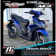 Mio 125 Decal Sticker / Mio M3 Decal / Mio Z Decal Sticker / Mio SOUL Mio M3 125 Fullbody Striping S