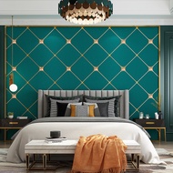 Wholesale3D 3D Rhombus Geometric Non-Woven Fabric Suede Wallpaper for Living Room Bedroom Background