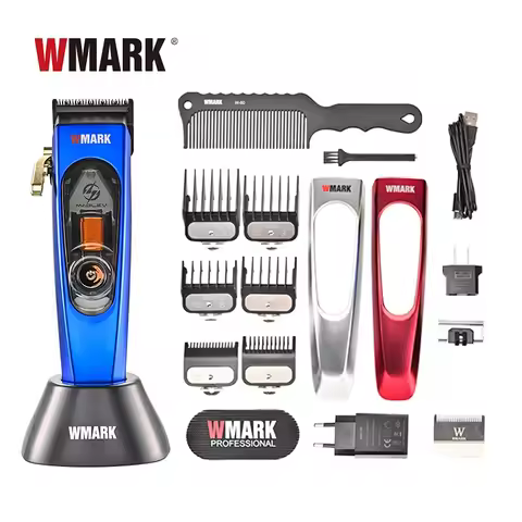 WMARK Hair Trimmer Cordless Hair Cutting Machine Adjustable Clipper 10000 RPM Barber Electric DLC Bl