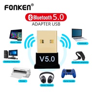 (Clearance)FONKEN USB Bluetooth 5.0 Adapter Transmitter Bluetooth Receiver Audio Bluetooth Dongle Wireless USB Adapter for Computer PC Laptop