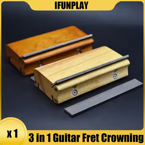 3 in 1 Guitar Fret File Crowning File 3/23/35 Degree Leveling File End Beveling Dressing Polishing F