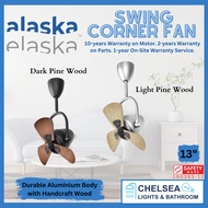 Alaska Swing DC Corner Ceiling Fan corner fan 13inch - powerful wind speed - turn left and right