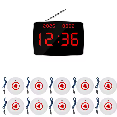 1 Display Monitor 10 Customer Call Button Wireless Calling System Transmitter Pager for Cafe Restaur
