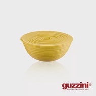 【Guzzini】Tierra環保材質圓形保鮮盒（含蓋）25cm ‧芥末黃
