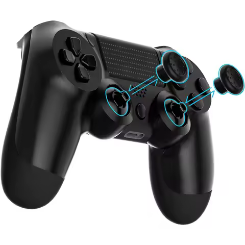 For PS5 Controller, for PS4 All Model Controller - 3 Height Domed and Concave Grips Adjustable Joyst