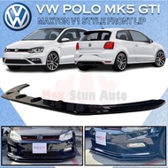 VOLKSWAGEN POLO GTI 2015+ MAXTON V1 STYLE FRONT LIP VW POLO 6C BUMPER SKIRT LIP BODYKIT VW POLO MK5 