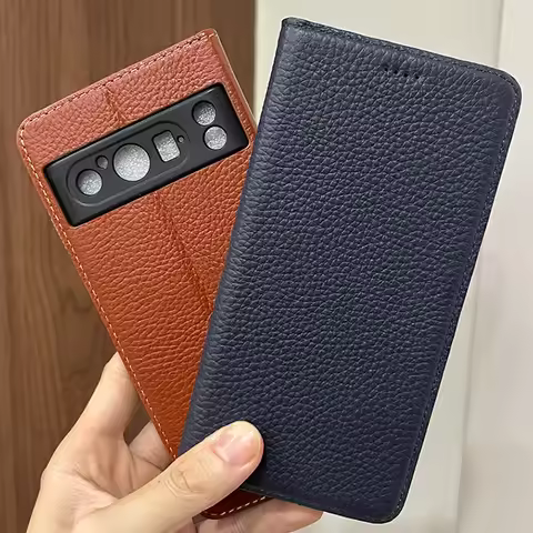 Magnetic Genuine Leather Skin Flip Wallet Book Phone Case Cover On For Google Pixel 9 8 7 6 Pro XL 9