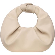 Verdusa Women's Ruched PU Leather Evening Clutch Purse Trendy Small Hobo Handbag Wedding Guest Bags