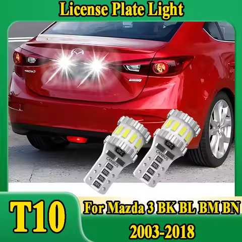 12V Car Auto Bulb W5W T10 Canbus LED License Plate Light For Mazda 3 BK BL BM BN 2003-2015 2016 2017