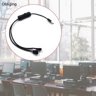 BLING 40cm 15 75in USB to 3-Pin 4-Pin PWM 5V USB Sleeved Fan Power Adapter Cable with ON  Toggle Bla