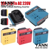 YANN 1Pcs Battery Inverter, 18V 20V To 220V Dual Plug Smart Transformer,  Multifunctional Household 