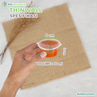 [1 PACK] Thinwall Saus Cup 25ml 35ml 60ml 80ml 100ml 150ml Isi Tempat Klip Saos Sambal Kecap Mayonai