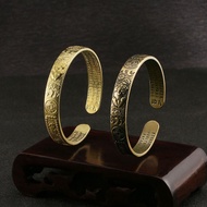 ~~ National Trendy Solid Brass Pixiu Bracelet Gathering Wealth Transfer Bracelet Open Retro Brass Br