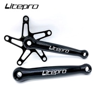 LiteproจักรยานรูCrankset Chainwheel 130BCDพับโลหะอะลูมิเนียมผสมจักรยานCrank 170Mm Ultralight Chainri