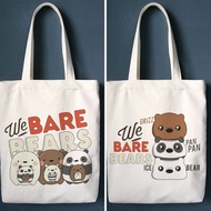 Totebag Tote Bag Korean Canvas We Bare Bears WBB Cute Bag Goodie Bag Birthday Kids Cute BPXA