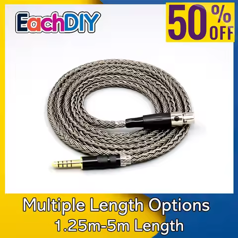 16 Core Grey Silver plated Earphone Cable For AKG Q701 K702 K271 K272 K240 K141 K712 K181 K267 K712 